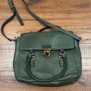 Elegant Kate Spade Green Leather Handbag